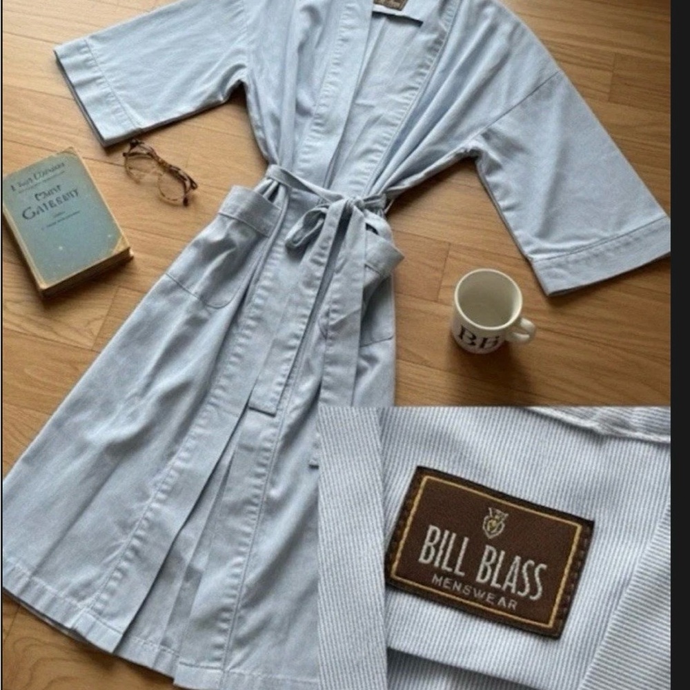 Bill Blass Men’s Vintage Blue Robe one size